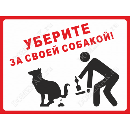 Картинки убери за собакой